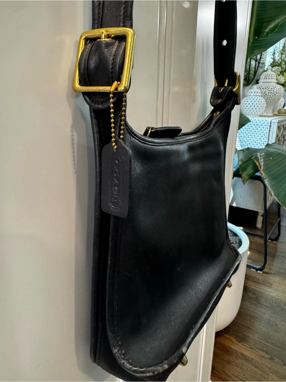 COACH Vintage 9966 LEGACY ZIP Black Leather Purse Bag Crossbody